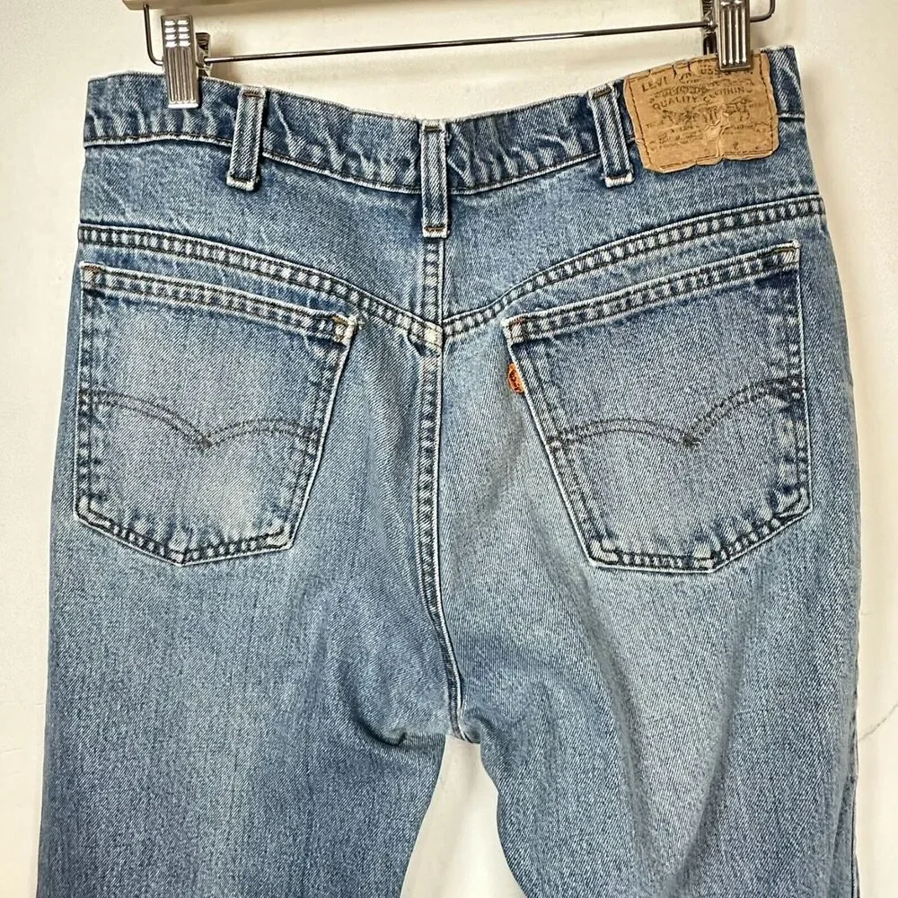 Vintage Levis Men's‎ 32x28 Orange Tab Medium Wash Denim Blue Jeans GUC